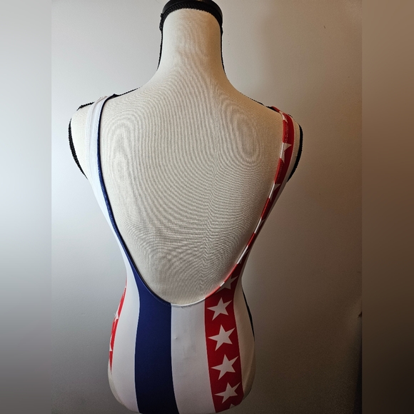 Stars & Stripes Forever 21 Women's Swim Bathing One Piece Suit Size S #W-355 - Picture 5 of 8